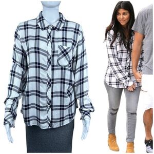 Rails Hunter Button Down Plaid Flannel Shirt SMALL Soft Comfy Cottagecore Grunge